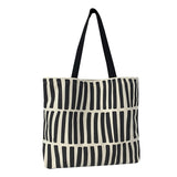 Black/Cream Caviar Leather Tote